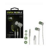 MAXMOBILE MAX MOBILE Headset Handsfree KV-1373 Mikorofonos Fülhallgató, 3,5 mm jack, 1,2m, Fehér (3858892931257) - Fülhallgató