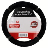 MaxSpeed kormányvédő szőrös strasszkővel - fekete - 37-39cm