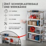 Maxx-World EasyMaxx magas teherbírású polc, 5 fapolccal (DS11768-L)