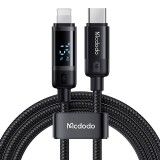 Mcdodo CA-5210 USB-C Lightning kábel, 36W, 1.2m (fekete)