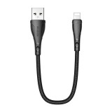 Mcdodo USB - Lightning kábel 0.2m fekete (CA-7440) (CA-7440) - Adatkábel