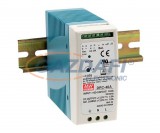 Mean Well DRC-40B Kétkimenetes sínre pattintható tápegység és akkumulátor töltő, 40 W