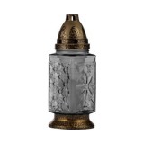 Mécses üveg műanyag fed.hasáb alakú üveg - LA T22 LT