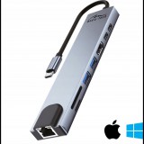 MEDIA-TECH 8in1 GIGA LAN HUB Docking Station (MT5046)