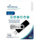 MEDIARANGE Combo PENDRIVE 16GB USB 2.0 + Micro USB (OTG) Ezüst-fekete