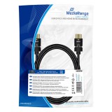 MediaRange HDMI 1.4 apa - HDMI 1.4 apa Kábel 2m - Fekete (MRCS197)