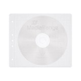 MediaRange Lefûzhető CD tasak fehér 50db