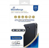 MediaRange Powerbank 10 000 mAh három USB kimenettel ( 2x USB-A és 1xUSB-C)