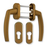 Medos Victory balkon átmenő kilincs rozettával bronz