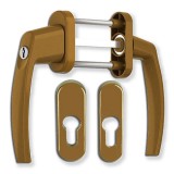 Medos Victory kulcsos balkon átmenő kilincs rozettával bronz