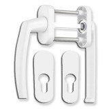 Medos Victory lapított balkon átmenő kilincs rozettával fehér