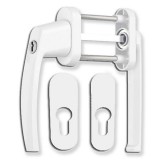 Medos Victory lapított kulcsos balkon átmenő kilincs rozettával fehér