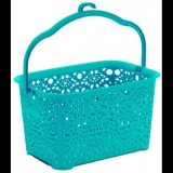 Mega Plast MONAKO csipesztartó kosár, 13×23,5×15,5 cm, türkiz (MAT27557)