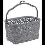 Mega Plast MONAKO kosár 13 × 23,5 × 15,5 cm - szürke (MAT26434)