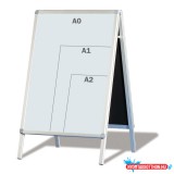 Megállító tábla A1, alumínium keret Franken