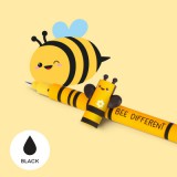 Méhecske, radírozható zselés toll fekete tintával (LEGAMI - STATIONERY - Bee Different, 0.7 mm)