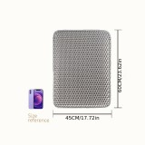 Méhsejt mintájú kétrétegű szőnyeg macskaalomhoz, 45x60 cm #Szürke