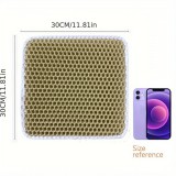 Méhsejt mintázatú, kétrétegű szőnyeg macskaalomhoz #Bézs