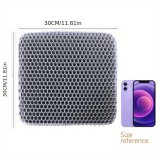 Méhsejt mintázatú, kétrétegű szőnyeg macskaalomhoz #Szürke