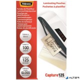 Meleglamináló fólia, 125 mikron, 54x86 mm, fényes, 100 db, FELLOWES