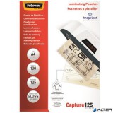 Meleglamináló fólia, 125 mikron, A4, fényes, 100 db, FELLOWES