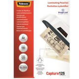 Meleglamináló fólia, 125 mikron, A4, fényes, 100 db, FELLOWES (IFW53074)