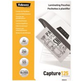Meleglamináló fólia, 125 mikron, A4, fényes, 250 db, FELLOWES (IFW53149)