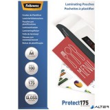Meleglamináló fólia, 175 mikron, A4, fényes, 100 db, FELLOWES