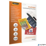 Meleglamináló fólia, 80 mikron, A4, fényes, öntapadó, 25 db, FELLOWES "Admire Easy Display"