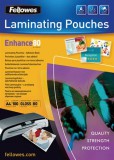 Meleglamináló fólia, 80 mikron, A4, fényes, öntapadó, FELLOWES