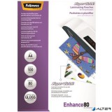 Meleglamináló fólia, 80 mikron, A4, SuperQuick, fényes, 100 db, FELLOWES