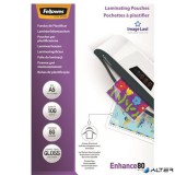Meleglamináló fólia, 80 mikron, A5, fényes, 100 db, FELLOWES