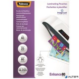 Meleglamináló fólia, 80 mikron, A5, fényes, 25 db, FELLOWES