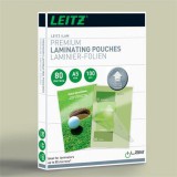 Meleglamináló fólia, 80 mikron, A5, fényes, UDT technológiával, LEITZ iLam (E74920000)