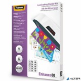 Meleglamináló fólia, 80 mikron, fényes, 50 db, FELLOWES