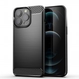 Meleovo Carbon bőrhatású prémium fekete-piros hátlapvédő tok Samsung G970F Galaxy S10e
