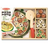Melissa & Doug Sütés-főzés, pizza party fa játék szett (167K) (MD167K) - Fajátékok