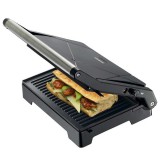 MELISSA Panini grillsütő 1000 W fekete, tapadásmentes bevonat és túlmelegedés elleni védelem