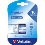 Memóriakártya, SDHC, 16GB, Class 10, VERBATIM