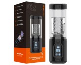 Men's Play - forgó, szívó, rezgő maszturbátor (fekete)