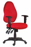 Menedzserszék, mesh szövetborítás, fekete lábkereszt, "7201", piros