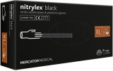 MERCATOR nitrylex black púdermentes nitril kesztyű XL 100db - Fekete gumikesztyű