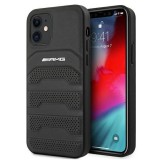 Mercedes AMG AMHCP12SGSEBK iPhone 12 mini 5,4" fekete dombornyomott keménytok