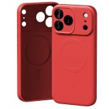 Mercury Semi-Silicone MagSafe-kompatibilis tok iPhone 17 Pro Max - piros