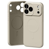 Mercury Semi-Silicone MagSafe-kompatibilis tok iPhone 17 Pro Max - világosszürke