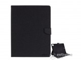 Mercurycase Mercury Goospery Fancy álló, bőr hatású flip tok Apple iPAD Pro 12.9 (2018) készülékhez, fekete, textil mintás