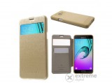 Mercurycase Wow Bumper álló bőr tok (textilminta) Samsung Galaxy A5 (2016) (SM-A510F)  készülékhez, arany