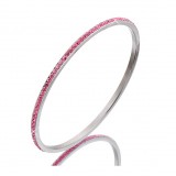 Merev kristály karkötő pink