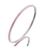 Merev kristály karkötő rózsaszín