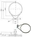 Merloni Tűzhely Körfűtőszál, fűtőbetét, 2000W légkeveréses AEG, Electrolux, tűzhelyhez ew03852